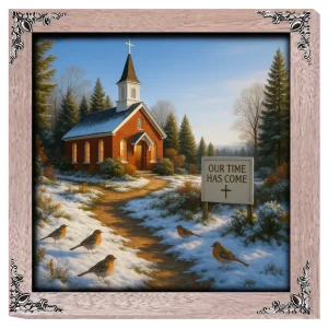 Our Time Has Come - North Dakota - Framed Christian Devotional Art (Square)