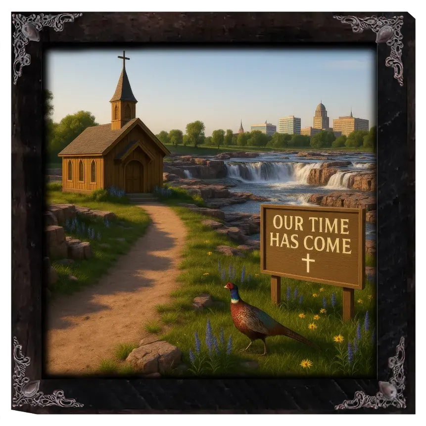 Our Time Has Come - South Dakota - Framed Christian Devotional Art (Square) - Image 5