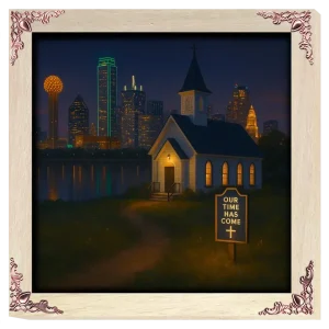Our Time Has Come - Texas - Framed Christian Devotional Art (Square)