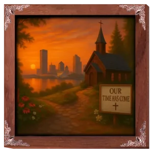 Our Time Has Come - Wisconsin - Framed Christian Devotional Art (Square)