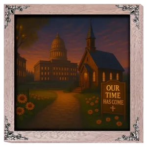 Our Time Has Come - Wyoming - Framed Christian Devotional Art (Square)