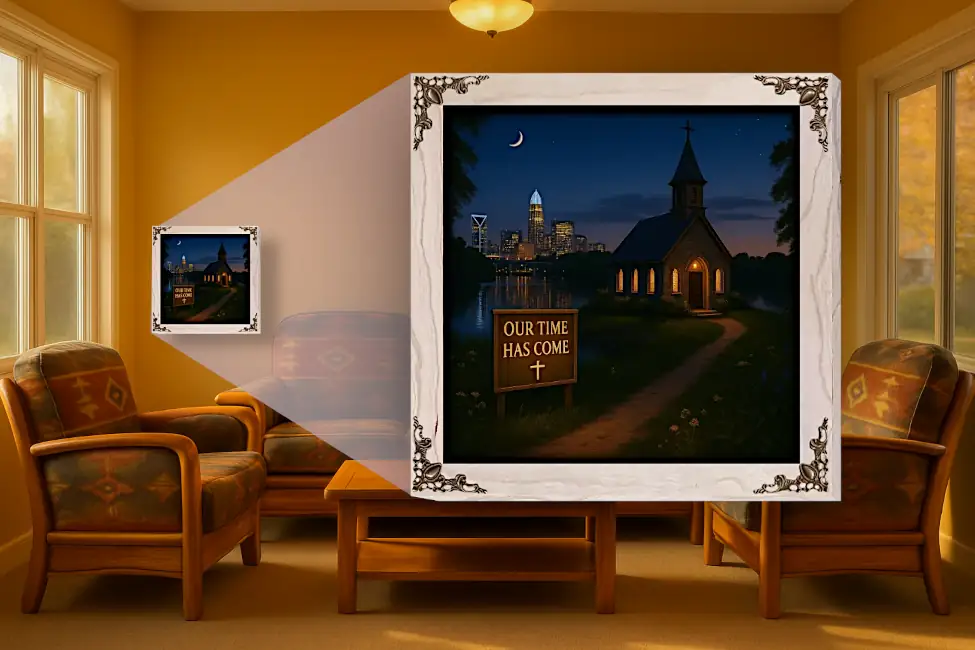 Our Time Has Come - North Carolina - Framed Christian Devotional Art (Square) - Image 4