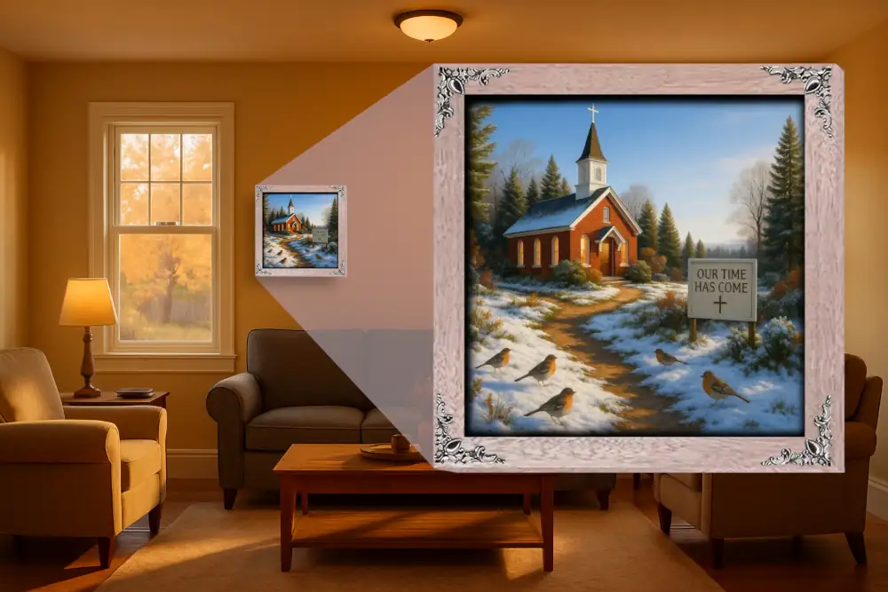 Our Time Has Come - North Dakota - Framed Christian Devotional Art (Square) - Image 4