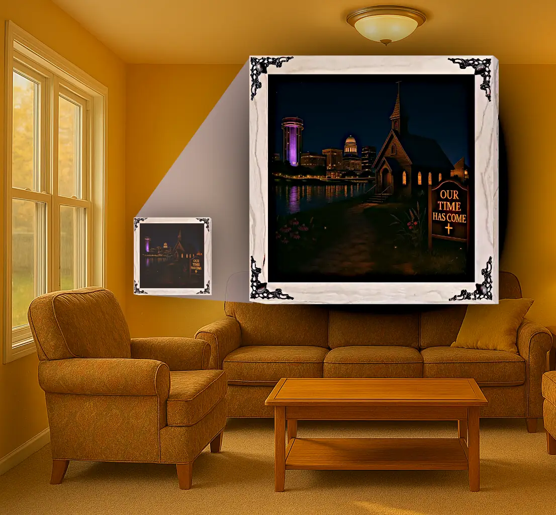 Our Time Has Come - Kansas - Framed Christian Devotional Art (Square) - Image 3