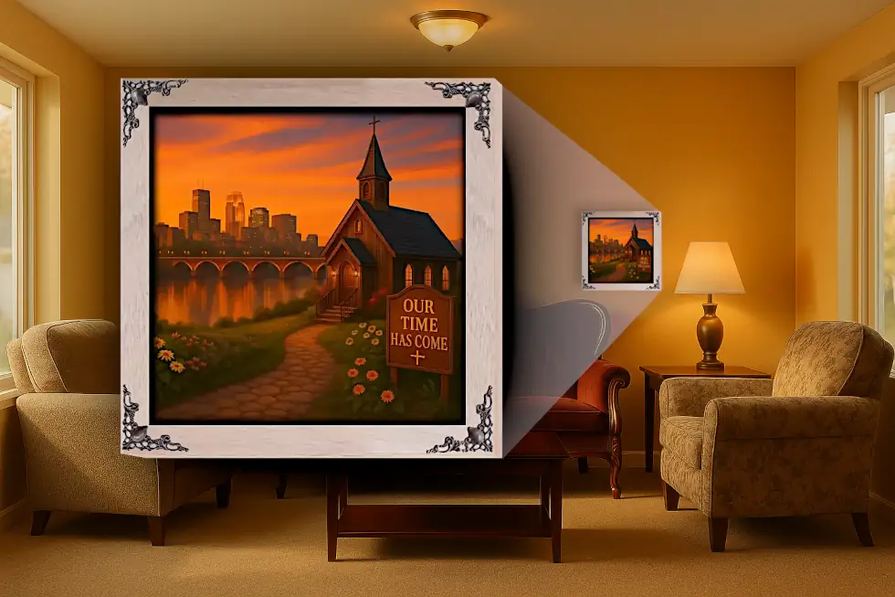 Our Time Has Come - Minnesota - Framed Christian Devotional Art (Square) - Image 4