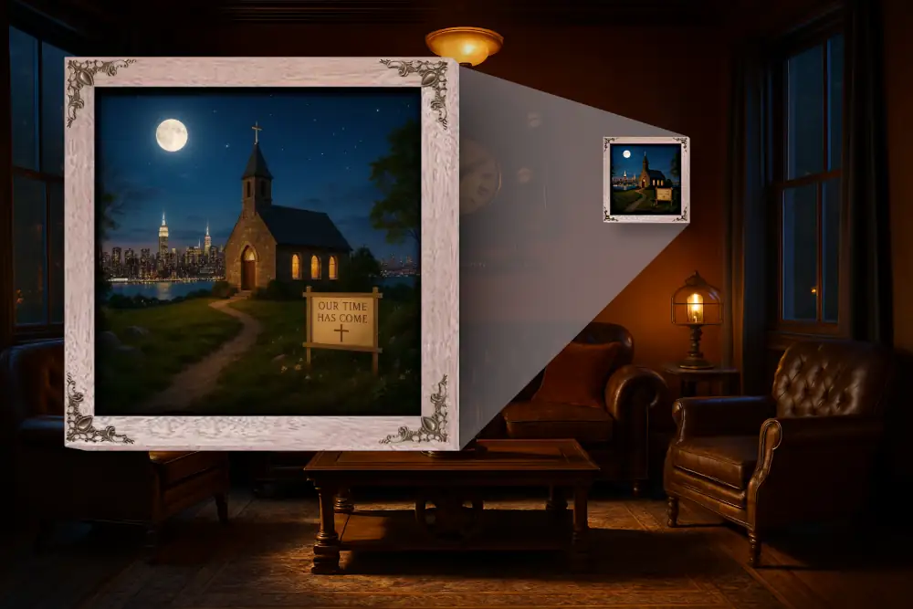 Our Time Has Come - New York - Framed Christian Devotional Art (Square) - Image 4