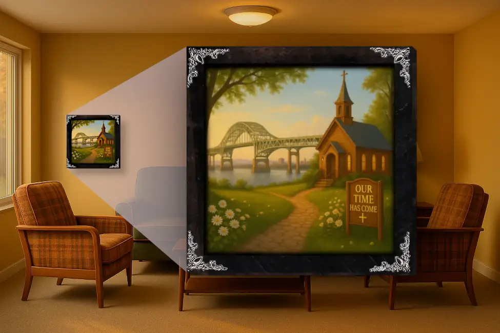 Our Time Has Come - New Jersey - Framed Christian Devotional Art (Square) - Image 4