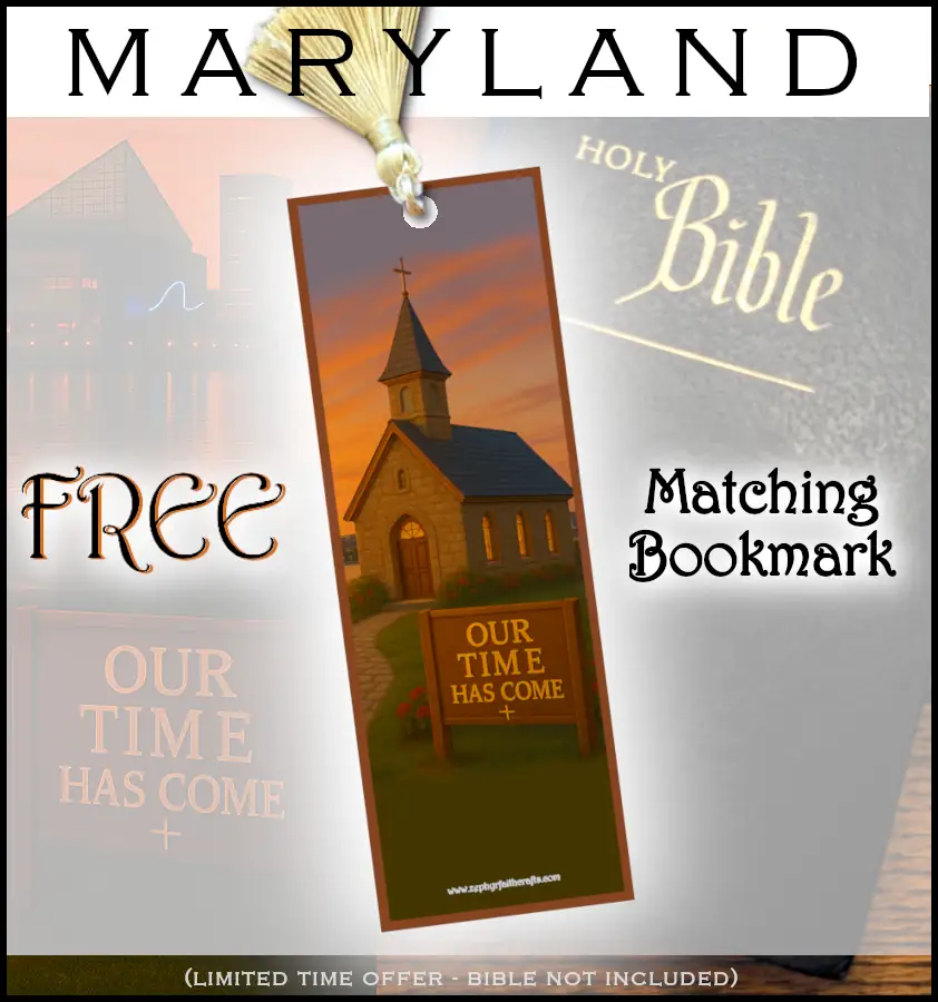 Our Time Has Come - Maryland - Framed Christian Devotional Art (Square) - Image 2