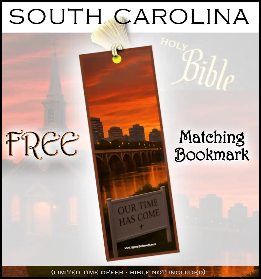 Our Time Has Come - South Carolina - Framed Christian Devotional Art (Square) - Image 2