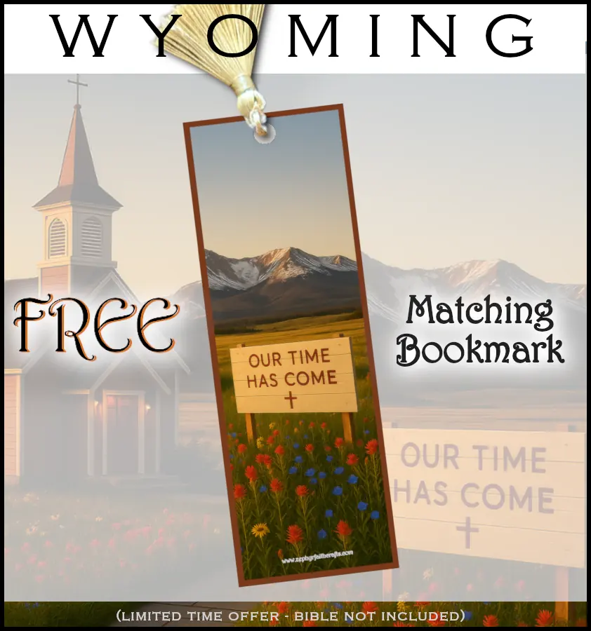Our Time Has Come - Wyoming - Framed Christian Devotional Art (Square) - Image 2