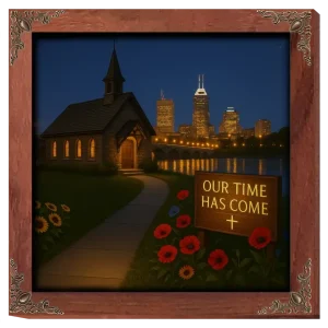 Zephyr Faith Crafts Custom Frame Square - The State Of Indiana - Product Image