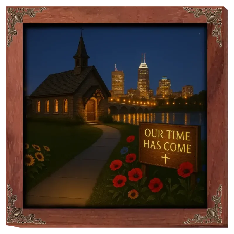 Zephyr Faith Crafts Custom Frame Square - The State Of Indiana - Product Image