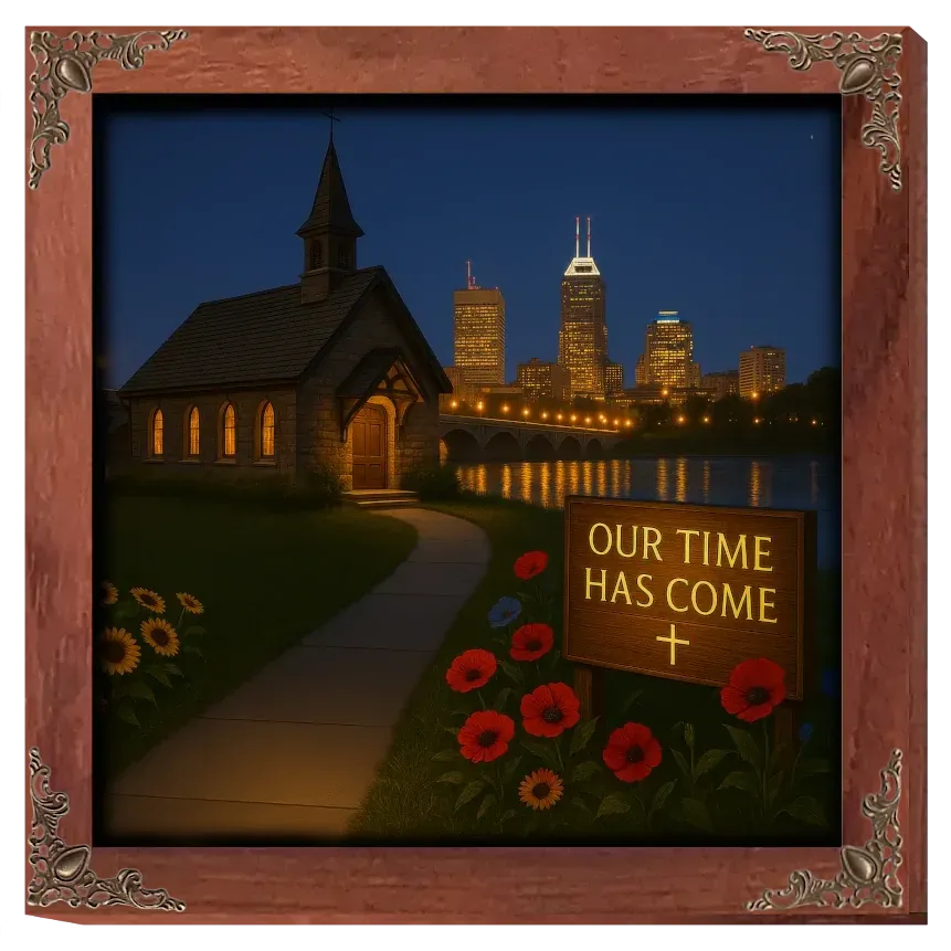 Zephyr Faith Crafts Custom Frame Square - The State Of Indiana - Product Image