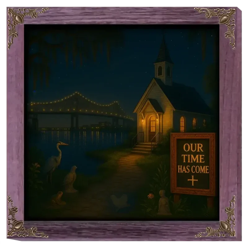 Zephyr Faith Crafts Custom Frame Square - The State Of Louisiana - Product Image