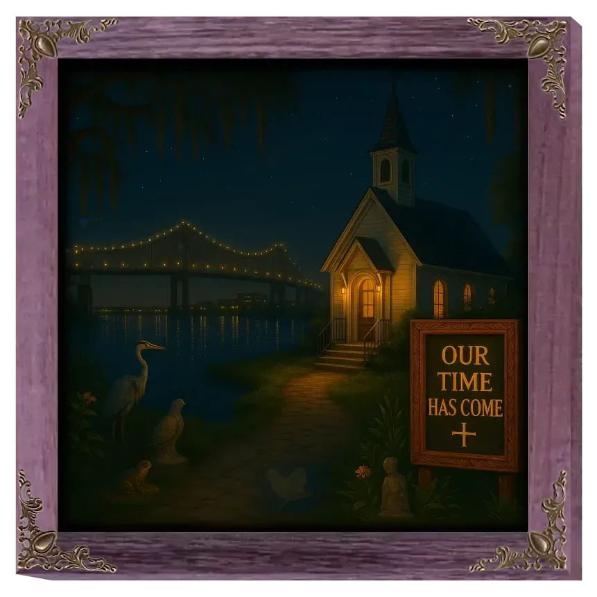 Zephyr Faith Crafts Custom Frame Square - The State Of Louisiana - Product Image