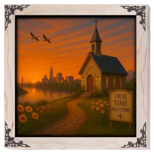 Our Time Has Come - Nebraska - Framed Christian Devotional Art (Square)