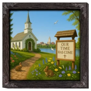 Our Time Has Come - Rhode Island - Framed Christian Devotional Art (Square)