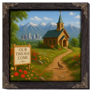Our Time Has Come - Utah - Framed Christian Devotional Art (Square)