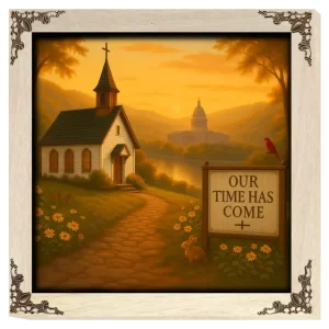 Our Time Has Come - West Virginia - Framed Christian Devotional Art (Square)