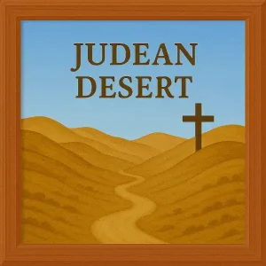 Judean Desert - With Cross