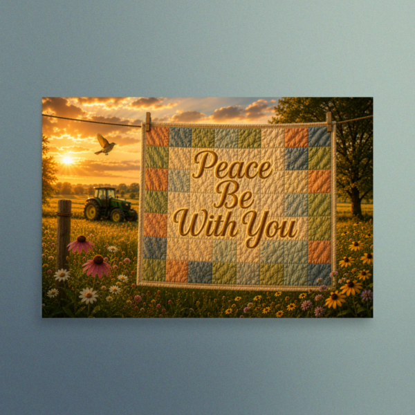 Peace Be With You - Christian Devotional Art Print - Rectangle/Landscape