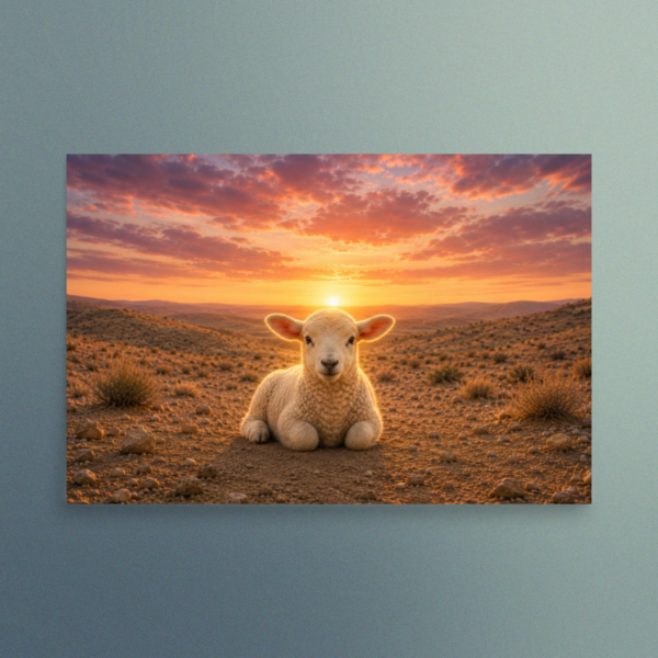 The Lamb of God - Christian Devotional Art Print - Rectangle/Landscape