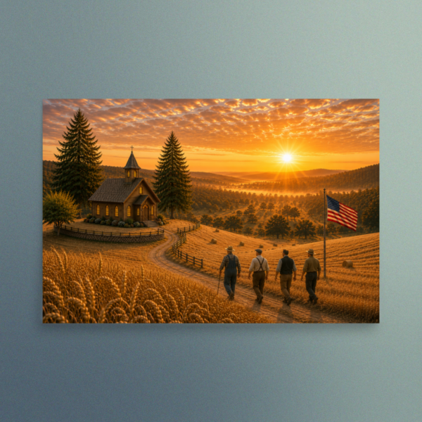 The Harvest Blessing - Christian Devotional Art Print - Rectangle/Landscape