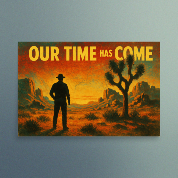 Our Time Has Come - Desert Cowboy Sunset - Christian Devotional Art Print - Rectangle/Landscape
