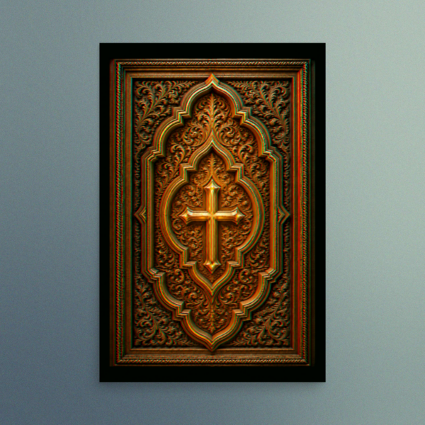 3D Gold Cross - Contemporary Christian Wall Art - The Sanctuary Collection