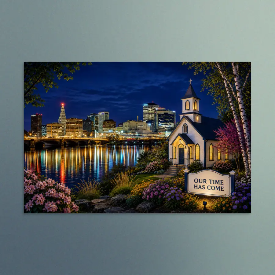Our Time Has Come - Connecticut - Christian Devotional Art Print - Rectangle/Landscape