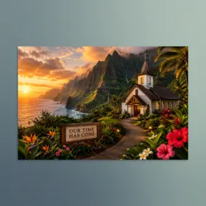 Our Time Has Come - Hawaii - Christian Devotional Art Print - Rectangle/Landscape