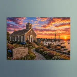 Our Time Has Come - Massachusetts - Christian Devotional Art Print - Rectangle/Landscape