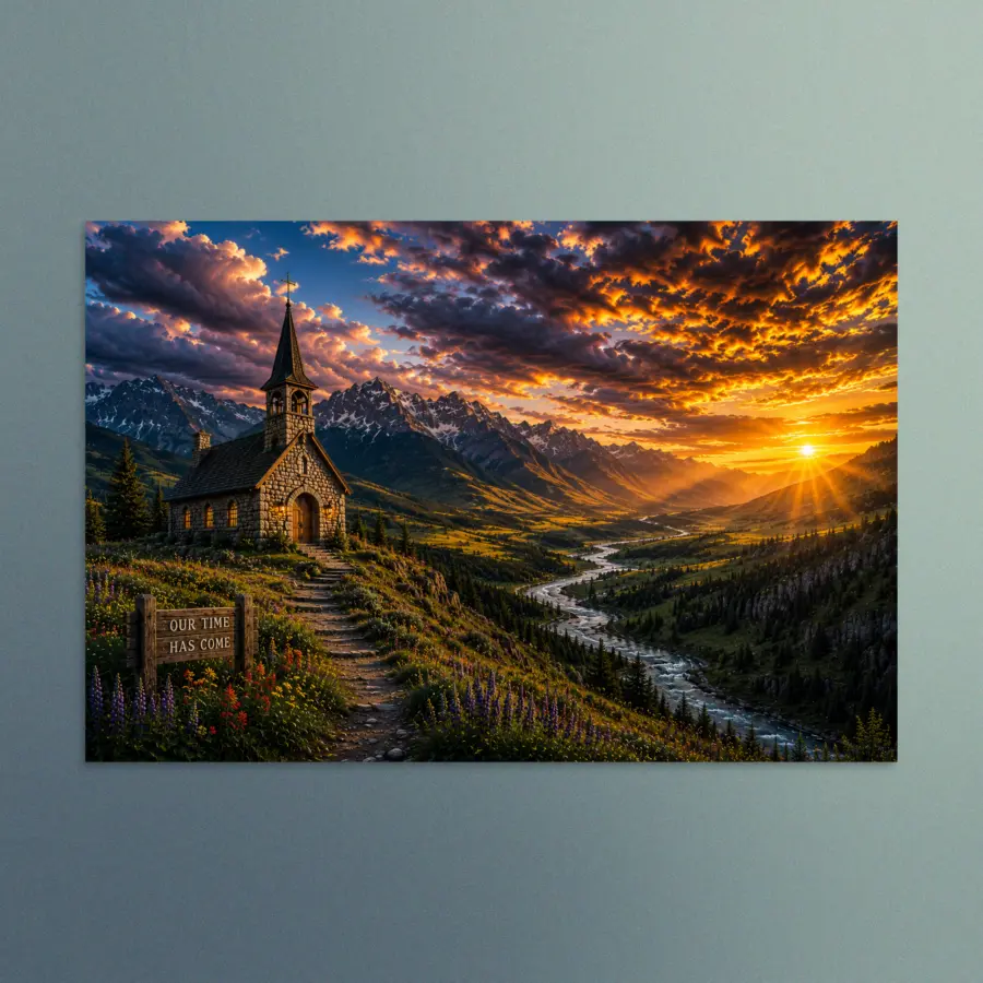 Our Time Has Come - Montana - Christian Devotional Art Print - Rectangle/Landscape