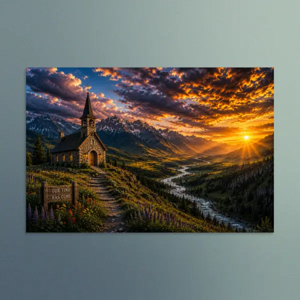 Our Time Has Come - Montana - Christian Devotional Art Print - Rectangle/Landscape