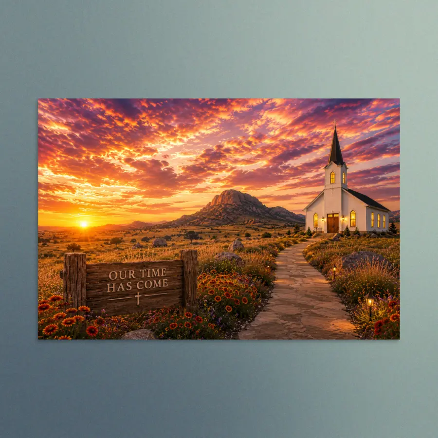 Our Time Has Come - Oklahoma - Christian Devotional Art Print - Rectangle/Landscape