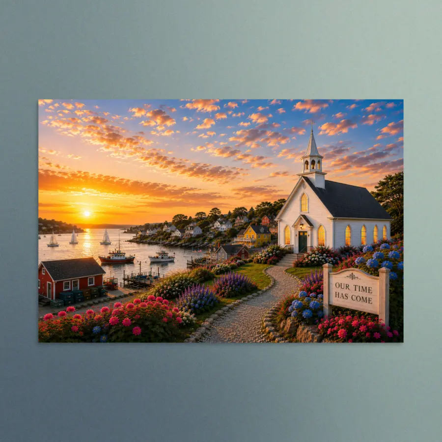 Our Time Has Come - Rhode Island - Christian Devotional Art Print - Rectangle/Landscape