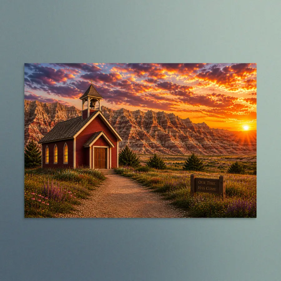 Our Time Has Come - South Dakota - Christian Devotional Art Print - Rectangle/Landscape