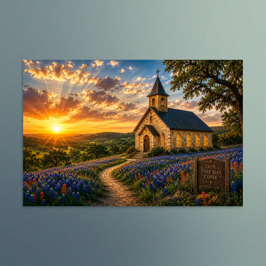 Our Time Has Come - Texas - Christian Devotional Art Print - Rectangle/Landscape
