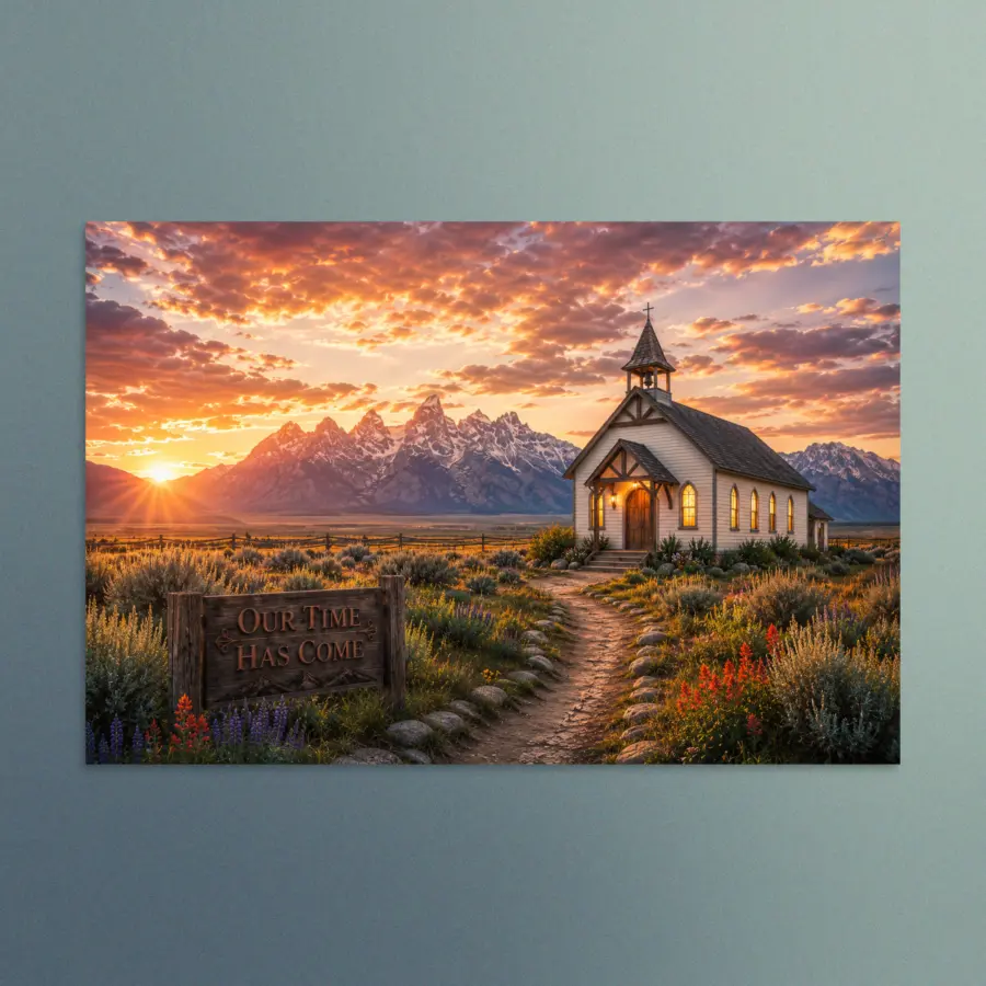 Our Time Has Come - Wyoming - Christian Devotional Art Print - Rectangle/Landscape