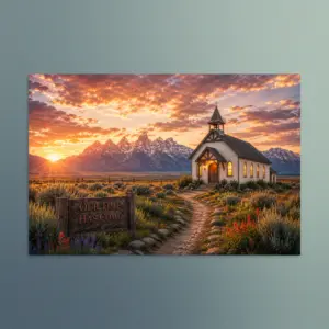 Our Time Has Come - Wyoming - Christian Devotional Art Print - Rectangle/Landscape