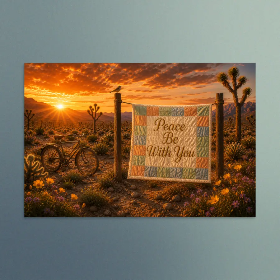 Desert Hope - Christian Devotional Art Print - Rectangle/Landscape