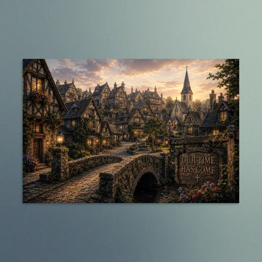 Our Time Has Come - The Bridge Home - Christian Devotional Art Print - Rectangle/Landscape
