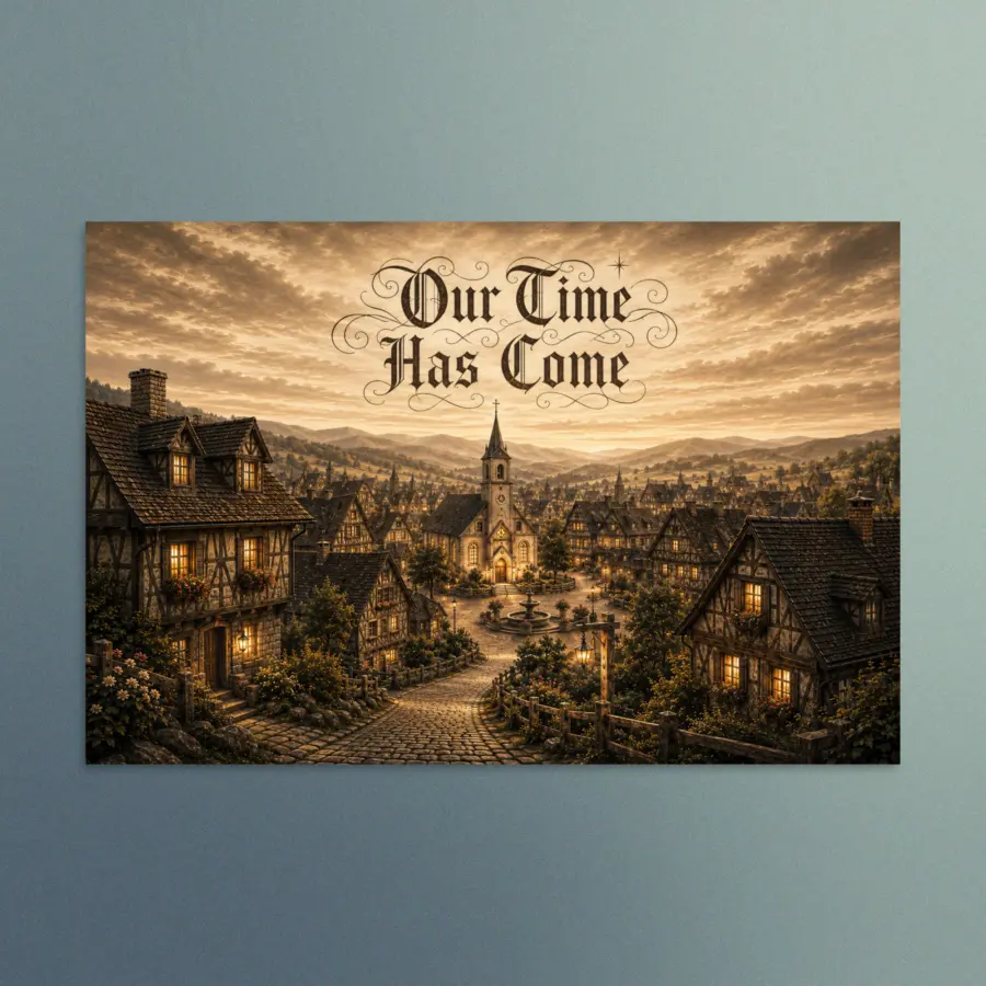 Our Time Has Come - The Village of Hope - Christian Devotional Art Print - Rectangle/Landscape