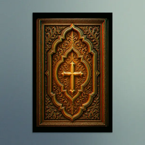 3D Gold Cross - Contemporary Christian Wall Art - The Sanctuary Collection