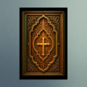 3D Gold Cross - Contemporary Christian Wall Art - The Sanctuary Collection